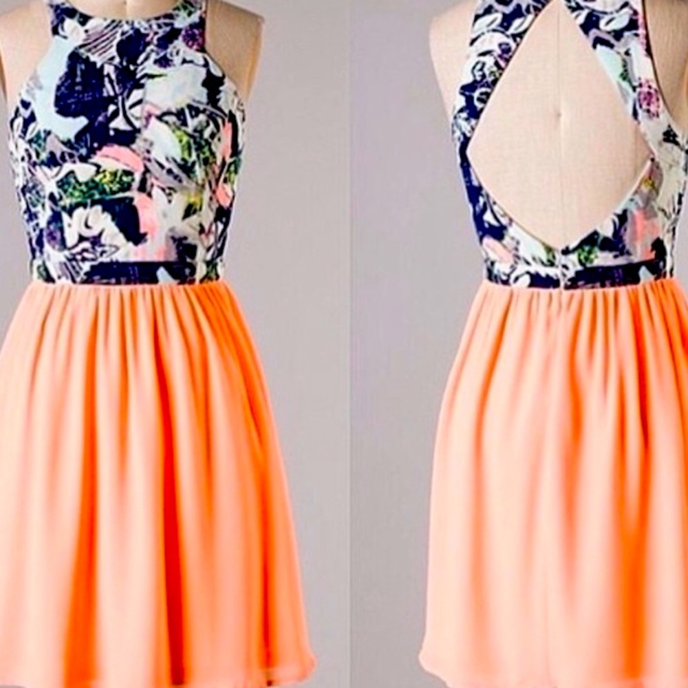 Jealous Tomato Open back Pattern Dress